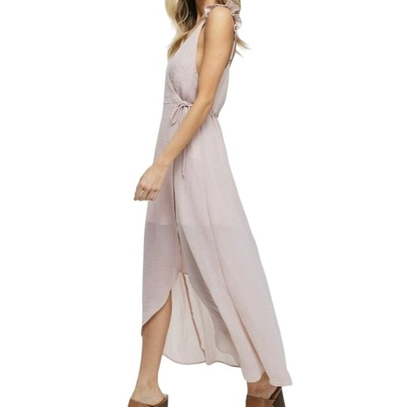 Crescent Samantha Surplice Sleeveless Maxi Dress Mauve Size Large NWT - Picture 2 of 4